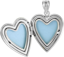 Load image into Gallery viewer, 3/4inch Sterling Silver Hummingbird Locket for 2 Photo with/out Chain 16-24 inch