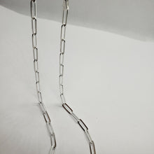 Load image into Gallery viewer, 925 Sterling Silver High Quality Paperclip Chain Necklace Bracelet 4mm 7"~30"