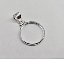 Load image into Gallery viewer, 925 Sterling Silver 1 Cent Penny Coin Bezel Frame 19mm Screw Top Coin Edge