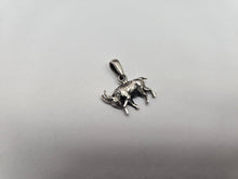 Load image into Gallery viewer, 925 Sterling Silver Charging Goat Charm Pendant Oxidized Finish 7/8 (22mm) Inch
