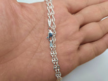 Load image into Gallery viewer, 925 Sterling Silver Puffed Anchor Chain Anklet 3.4mm, Fits 9" to 9.5" Ankles