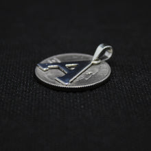Load image into Gallery viewer, 925 Sterling Silver Alphabet Initial Pendant Plain Slab Serif Upper Case Letter