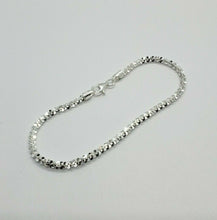 Load image into Gallery viewer, Sterling Silver Sparkle Rock Chain Necklaces & Bracelets 2.9mm Diamond Cut 7-24"