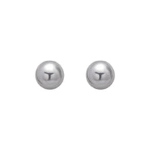 Load image into Gallery viewer, 14K Yellow or White Gold Ball Stud Earrings 8mm Wide 2grams Screw Backing