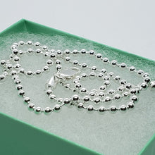 Load image into Gallery viewer, 925 Sterling Silver Plain Pallini Bead Ball Chain Bracelet Necklace 3mm 7"~30"