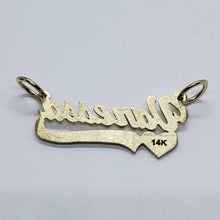 Load image into Gallery viewer, 14K Solid Yellow Gold Handmade Your Name Pendant Charm with Heart with Box Chain