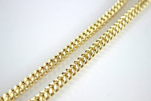 Load image into Gallery viewer, Authentic 14K Hollow Yellow Gold Franco Necklace Chain 2-3.5mm/16-30"