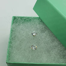 Load image into Gallery viewer, Tiny Sterling Silver Cubic Zirconia Stud Earrings Cartilage Nose Studs 2mm-4mm