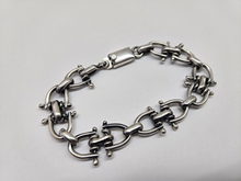 Load image into Gallery viewer, 925 Sterling Silver Large Horseshoe Link Chain Bracelet 19mm Wide 8.5" Long