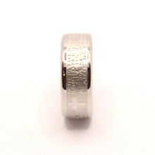 Load image into Gallery viewer, Stainless Steel Christian Lord's Prayer Bullnose Edges Wedding Ring Band 8mm