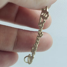 Load image into Gallery viewer, Authentic 14K Solid Yellow Gold Handmade Personalized Name Pendant w/out Rolo