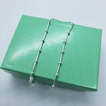 Load image into Gallery viewer, Sterling Silver Snake Chain Station Necklaces Bracelets Italy 1mm, Size 7"-30"