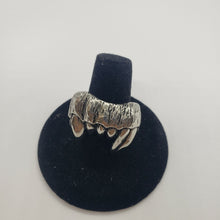 Load image into Gallery viewer, Surgical Stainless Steel Fangs Biker Ring for Men 3/4 inch 20mm Size 9 to 15