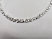 Load image into Gallery viewer, 925 Sterling Silver Thick Rope Chain Necklace Diamond Cut 4.5mm 7" to 30"