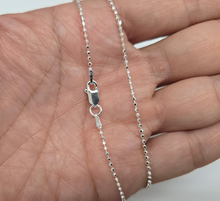 Load image into Gallery viewer, 925 Sterling Silver Faceted Pallini Bead Ball Chain Necklace Bracelet 1.5mm