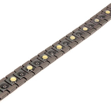 Load image into Gallery viewer, Tungsten Carbide Plain Black Germanium Magnetic Therapy Bracelet, 1/2 Inch Wide