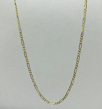 Load image into Gallery viewer, Authentic 10K Yellow Gold Hollow Figaro Chain Necklace 1.9mm Size 16" to 26"