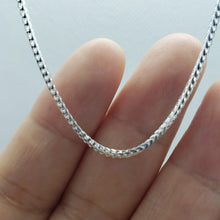 Load image into Gallery viewer, 925 Sterling Silver Franco Chain Necklace Square Link Italy 1.5mm-2.5mm 16"-36"