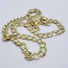 Load image into Gallery viewer, 10K Yellow Gold Solid Cuban Link Chain Curb Necklace Bracelet 8mm, 8"~30"