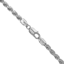 Load image into Gallery viewer, 5mm Sterling Silver D/C Rope Chain Necklaces Bracelets Handmade Italy 7 to 30 in