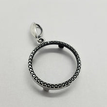 Load image into Gallery viewer, Sterling Silver Penny Bezel 19mm Coins Prong Back Illusion Edge 1 Cent Six Pence