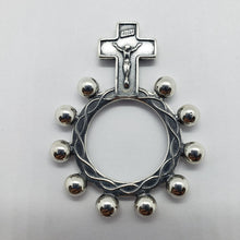 Load image into Gallery viewer, 925 Sterling Silver Rosary Ring One Mystery Single Decade Ring Rosary