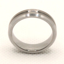 Load image into Gallery viewer, Tungsten Carbide Groove Center Satin Finish Beveled Edges Wedding Band Ring 6mm