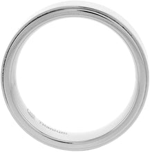 Load image into Gallery viewer, 6mm Titanium Pipe Cut Wedding Band Ring Beveled Edges Brushed Finished Size 7-14