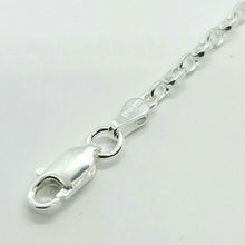 Load image into Gallery viewer, 925 Sterling Silver Puffed Anchor Chain Italy Necklace Bracelet 2.5mm 7" to 30"