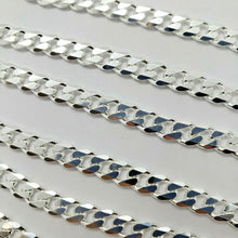 Load image into Gallery viewer, .925 Sterling Silver Cuban Curb Link Chain Necklace 1mm~11mm Men Women 16"~40"