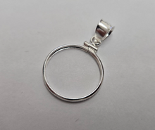 Load image into Gallery viewer, 925 Sterling Silver 1 Cent Penny Coin Bezel Frame 19mm Screw Top Coin Edge