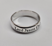 Load image into Gallery viewer, 925Sterling Silver Lord Jesus Christ Have Mercy On Me Ring Polished Finish 6.5mm