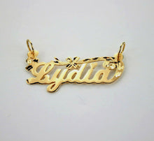 Load image into Gallery viewer, Authentic 14K Solid Yellow Gold Handmade Personalized Custom Name Pendant Letter