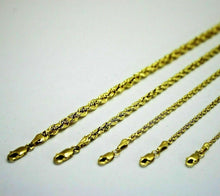 Load image into Gallery viewer, Authentic 10k Solid Yellow Gold D/C Rope Chain Necklace Men 1.5mm-9mm 16"-30"