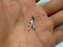 Load image into Gallery viewer, 14K Gold Heart Initial Pendant Letter Charm Flower Necklace Alphabet Diamond Cut