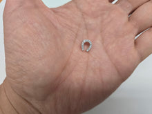 Load image into Gallery viewer, 925 Sterling Silver CZ Horseshoe Pendant Micro Pave 3/8 Inch (10mm) Tall