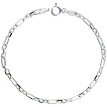 Load image into Gallery viewer, 925 Sterling Silver Figaro Chain Necklace Bracelet Men Women 3mm 7"~30"