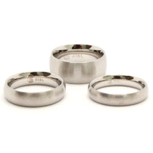 Load image into Gallery viewer, Stainless Steel Simple Plain Domed Matte Finish Wedding Thumb Ring Band 4-8mm