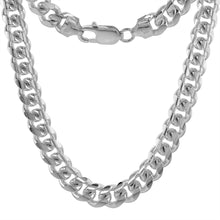 Load image into Gallery viewer, 925 Sterling Silver Domed Surface Miami Cuban Link Chain Necklace 13mm 8" to 30"