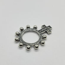 Load image into Gallery viewer, 925 Sterling Silver Rosary Ring One Mystery Single Decade Ring Rosary