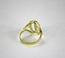 Load image into Gallery viewer, 10K YELLOW GOLD Cursive Letter Initial Ring for Women Alphabet A-Z Size 6-10.5