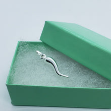Load image into Gallery viewer, 925 Sterling Silver Italian Horn Pendant High Quality Nickel Free Men 2 Sizes