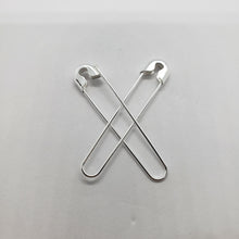 Load image into Gallery viewer, 925 Sterling Silver High Quality Safety Pin Charm Brooch or Earrings Made Italy