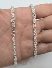 Load image into Gallery viewer, 925 Sterling Silver Turkish Rope Chain Necklace Charm Bracelet 4mm 7" to 30"