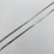 Load image into Gallery viewer, 10K White Gold Solid Cuban Link Chain Curb Necklace Bracelet 2mm-3mm Size 7"~30"