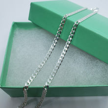 Load image into Gallery viewer, 925 Sterling Silver Curb Cuban Link Chain Necklaces Men Women 3mm Size 16" ~ 30"