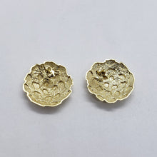 Load image into Gallery viewer, 10K Gold Authentic Nugget Round Diamond Cut Stud Earrings for Men Women 4 Sizes