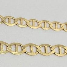 Load image into Gallery viewer, 10K Solid Yellow Gold Mariner Link Chain Bracelet Necklace 3.2mm~6mm Size 7"~26"