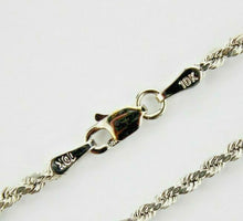 Load image into Gallery viewer, Authentic 10K White Gold D/C Hollow Rope Twist Link Chain Necklace 2.2mm 16"~30"