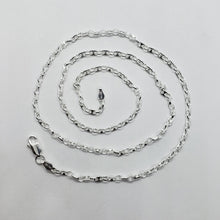 Load image into Gallery viewer, 925 Sterling Silver Puffed Anchor Chain Italy Necklace Bracelet 2.5mm 7" to 30"